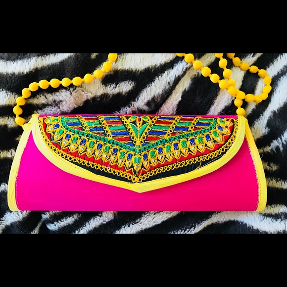 Beautiful Boho Indian Embroidered Evening BAG - Picture 3 of 8